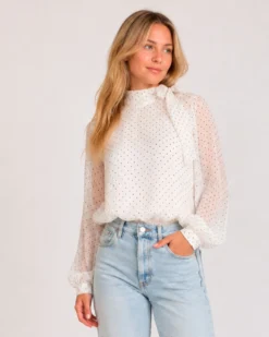 Dorisa dot blouse