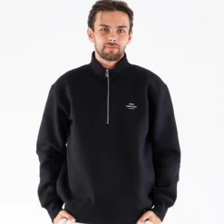 Half zip logo sweat