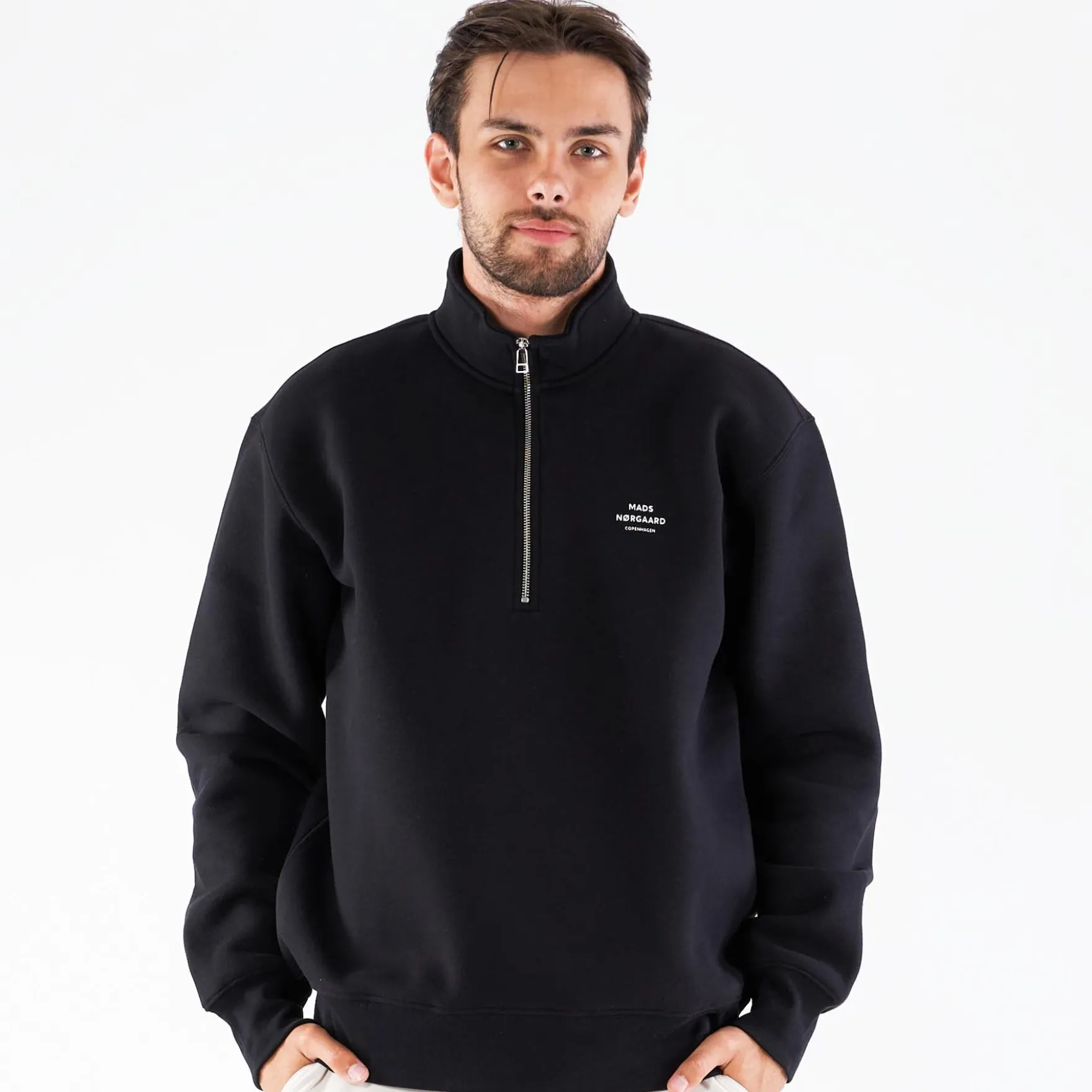 Half zip logo sweat