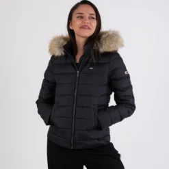 Hooded down jacket