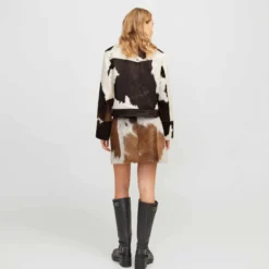 Jxhannah cow leather skirt