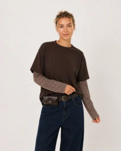 Mie oversize check ls