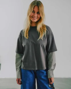 Mie oversize check ls