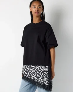 NMFILLA S/S OVERSIZE SATIN