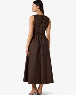 NMFJOLA L/S MIDI SMOCK DRESS