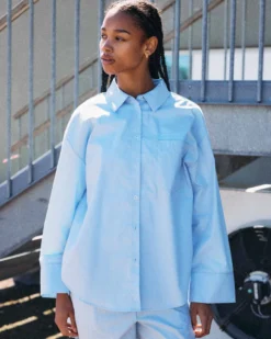 NMFRIDA L/S BUTTON LACE SHIRT
