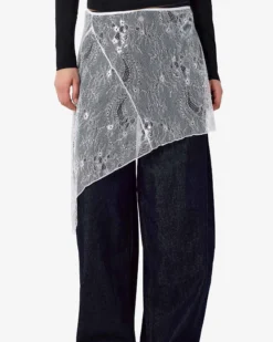 NMIDA ELASTICATED LACE SKIRT