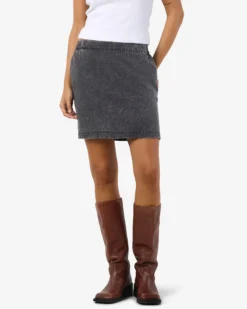 NMOREGON MID RISE DENIM SKIRT