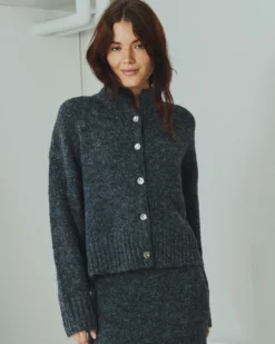Nona fluffy knit cardigan