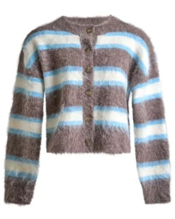 Nurine fluffy knit cardigan