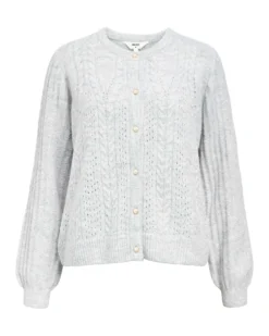 OBJFLORA KNIT BUTTON CARDIGAN