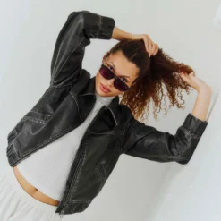 Objscarlet biker jacket