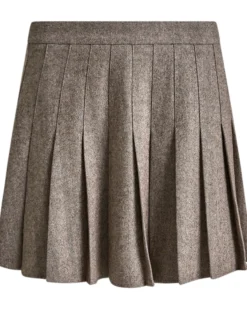 Olive herringbone skirt
