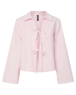 PCFLORA DENIM TIE BLOUSE