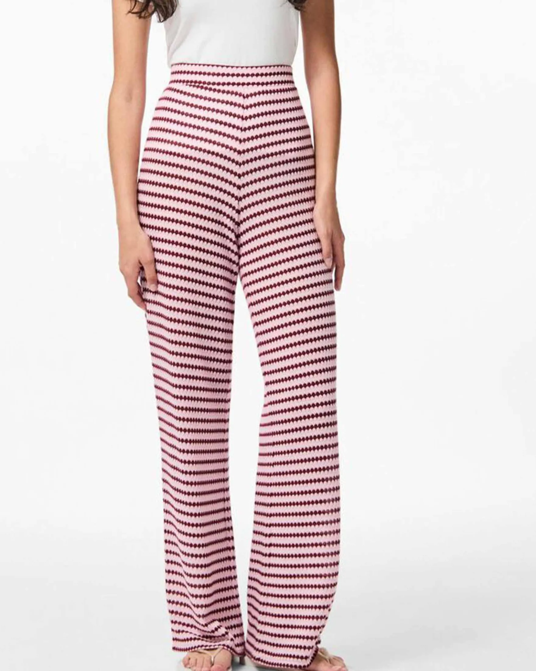 Pcjeya hw wide knit pants