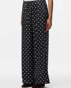 PCJYTTA STRAIGHT SATIN PANTS