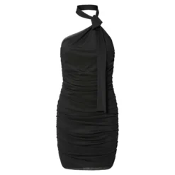 Pcnalle sl halterneck mesh dress