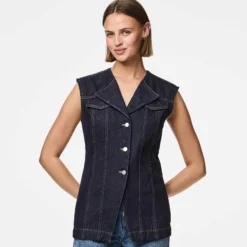 Pcnua sl fitted denim vest