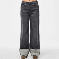 Pcpil hw straight fold up jeans