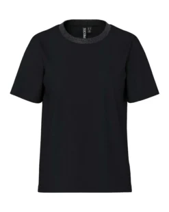 PCRIA SS LUREX NECK TEE