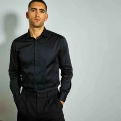 Poplin stretch shirt