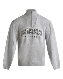 Printed Boxy Half Zip