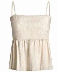 Purlelly linen top