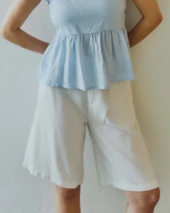 Purnelly linen shorts