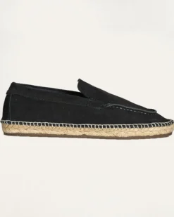 Suede espadrille loafer