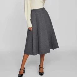 Viabina hw pleated midi skirt