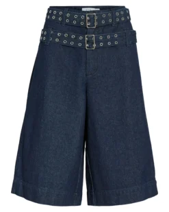 VIADONA BELTED DENIM SHORTS