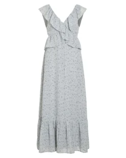 VIMONE S/L MAXI FLOUNCE DRESS
