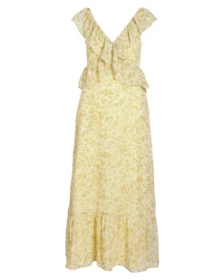VIMONE S/L MAXI FLOUNCE DRESS