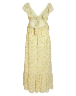 VIMONE S/L MAXI FLOUNCE DRESS