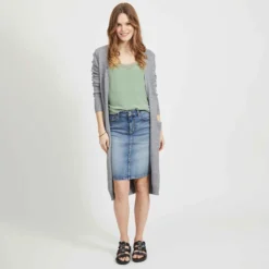 Viril long knit cardigan