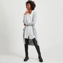 Viril long knit cardigan